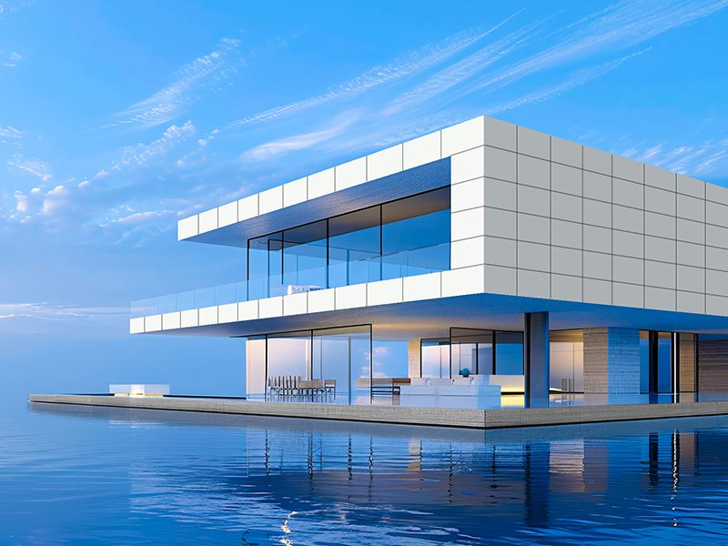 Galet blanc (panneau mural durable)